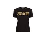 VERSACE JEANS COUTURE Bayan T-Shirt Black - Gold, Siyah - Altın, S