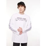 Versace Jeans Couture Bisiklet Yaka Beyaz Erkek T-Shirt 75GAHF03CJ00F003