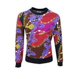 VERSACE JEANS COUTURE Bisiklet Yaka Çok Renkli Sweatshirt, M, 5003115432, Çok Renkli, erkek