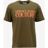 Versace Jeans Couture Bisiklet Yaka Haki Erkek T-Shirt 75GAHT03CJ00T107 - M