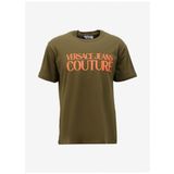 Versace Jeans Couture Bisiklet Yaka Haki Erkek T-Shirt 75GAHT03CJ00T107
