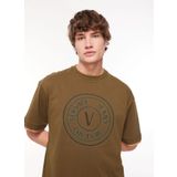VERSACE JEANS COUTURE Bisiklet Yaka T-Shirt, M, 5003115404, Haki, Erkek