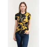 VERSACE JEANS COUTURE Bisiklet Yaka T-Shirt, S, 5003068626, Siyah, Kadın