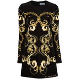 VERSACE JEANS COUTURE Desenli Elbise, 40, 5003220280, Siyah, Kadın