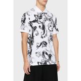 Versace Jeans Couture Desenli Pamuklu Slim Fit Polo Yaka T Shirt Erkek Polo Yaka T Shirt 76GAG6S0 JS286 003