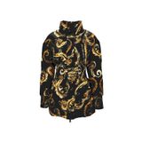 VERSACE JEANS COUTURE Dik Yaka Desenli Siyah Kadın Mont 77HAU415