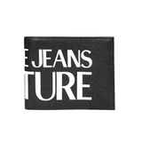 Versace Jeans Couture Erkek Cüzdanı 75YA5PC1 901" Siyah Saffiano Deri Beyaz Yazı - 11,8 x 9,8 x 1,8 cm, Siyah