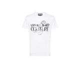 Versace Jeans Couture Erkek Slim Fit Bisiklet Yaka T-Shirt, Beyaz, M