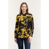 VERSACE JEANS COUTURE Gömlek Siyah/Altın, 40, 75HAL201NS289, BLACK/GOLD, Kadın