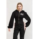 Versace Jeans Couture Kadın Kapüşonlu Sweatshirt,Black 42