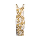 Versace Jeans Couture, Kadın, Midi, Bodycon Elbise, Beyaz, 40