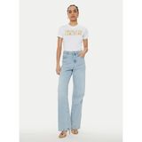 VERSACE JEANS COUTURE Kadın Yuvarlak Yaka, Baskılı T-Shirt, Beyaz, XS