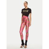 VERSACE JEANS COUTURE Kadın Yuvarlak Yaka, Baskılı T-Shirt, Siyah, S