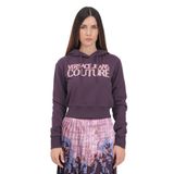 VERSACE JEANS COUTURE Kapüşonlu Sweatshirt, L, 77HAIE07CF00E, Mürdüm, kadın