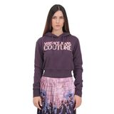 VERSACE JEANS COUTURE Kapüşonlu Sweatshirt, S, 77HAIE07CF00E, Mürdüm, kadın