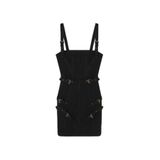 VERSACE JEANS COUTURE Kare Yaka Kısa Elbise, 42, 5003281089, Siyah, Kadın