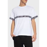 Versace Jeans Couture Logolu Bisiklet Yaka Pamuklu Regular Fit T Shirt Erkek T Shirt 76GAHC06 CJ01C 003 - Beyaz