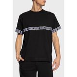 Versace Jeans Couture Logolu Bisiklet Yaka Pamuklu Regular Fit T Shirt Erkek T Shirt 76GAHC06 CJ01C 899 - Siyah