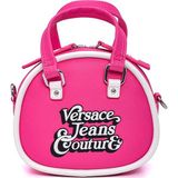 Versace Jeans Couture Minimal Kadın Omuz Çantası - Fuşya - Beyaz - STD
