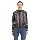 VERSACE JEANS COUTURE Mont, Çiçek Desenli, Siyah, Beden, 40, 862681, Siyah/Altın, Kadın