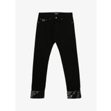 Versace Jeans Couture Normal Bel Katlamalı Paça Slim Fit Siyah Erkek Denim Pantolon 75GAB5DMDW040L54909