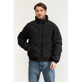 VERSACE JEANS COUTURE NY 50D Pr. All Liquify Flock Erkek Şişme Mont Siyah, 46, NY 50D Pr. All Liquify Flock, BLACK, mens