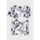 VERSACE JEANS COUTURE Pamuklu Slim Fit Bisiklet Yaka T Shirt Erkek T SHİRT 76GAH6S0 JS287 003