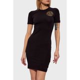 Versace Jeans Couture Pamuklu Slim Fit Mini Elbise Kadın Elbise 76HAOT02 CJ03T G89 - Siyah