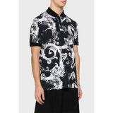 Versace Jeans Couture Pamuklu Slim Fit Polo Yaka T Shirt Erkek Polo Yaka T Shirt 76GAG6S0 JS286 899 - XL - Siyah