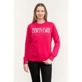 VERSACE JEANS COUTURE R Logo Nakışlı Sweatshirt, M, 76HAIT01CF01T, Pembe, kadın