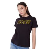 VERSACE JEANS COUTURE Regular Fit T-Shirt, XS, 5003158650, Siyah, Kadın