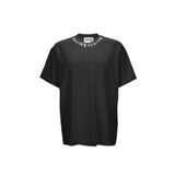 Versace Jeans Couture Siyah Erkek Regular Fit Yazı Baskılı T-Shirt 79GAHP03