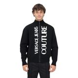 VERSACE JEANS COUTURE Slim Fit Fermuarlı Hırka, M, 5003115411, Siyah - Beyaz, Erkek