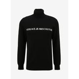 Versace Jeans Couture Yarım Balıkçı Yaka Slim Fit Siyah - Beyaz Erkek Kazak 75GAFM07CM06HA0E - XL