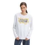 VERSACE JEANS COUTURE Yuvarlak Yaka Baskılı Sweatshırt, M, 5003220198, Beyaz, kadın