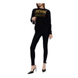VERSACE JEANS COUTURE Yuvarlak Yaka Baskılı Sweatshirt, XS, 5003158661, Siyah, kadın