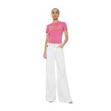 VERSACE JEANS COUTURE Yuvarlak Yaka Baskılı T-Shirt, L, 5003281099, Pembe, Kadın