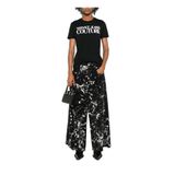 VERSACE JEANS COUTURE Yuvarlak Yaka Baskılı T-Shirt, S, 5003220197, Siyah, Kadın