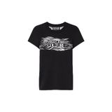 VERSACE JEANS COUTURE Yuvarlak Yaka Baskılı T-Shirt, XS, 5003281142, Siyah, Kadın