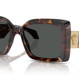 Versace Kadın Güneş Gözlüğü Koyu Yakut Çerçeve, Koyu Gri Lensler, 54MM