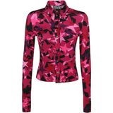 Versace Kadın Marka Logolu Uzun Kollu Slim Fit Pembe Gömlek 75HAL213 JS213-455 - 40 - Pembe