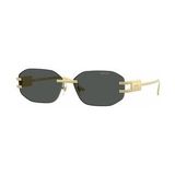Versace Ve 2274 100287 58 Kadın Geometrik Gold Metal Güneş Gözlüğü