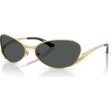 Versace VE 2285 100287 64 Oval Gold Metal Kadın Güneş Gözlüğü