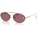 Versace ve 2295 12521A 56 Kadın Oval Gold Metal Güneş Gözlüğü - Altın