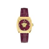 Versace Vrscve0r00125 Medusa Antares Deri Kadın Kol Saati - Bordo