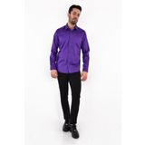 VERSANTE Erkek Düz Pamuk Saten Slim Fit Gömlek