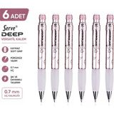 Versatil Kalem Deep 0.7 Mm Met Roze Ay-Yıldız 6'Lı Paket