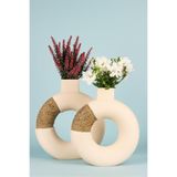 Verser 2'li Handmade Dekoratif Seramik Vazo