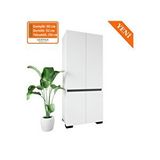 Vertex Mobilya Floransa 4 Kapılı Flr-ıa2 Beyaz- Antrasit Gardırop-çok Amaçlı Dolap-yüklük Siyah