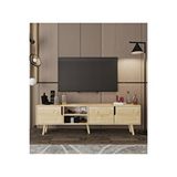 Vertex Mobilya Latina Ahşap Ayaklı Tv Ünitesi Tv Sehpası 180 Cm Safir Meşe